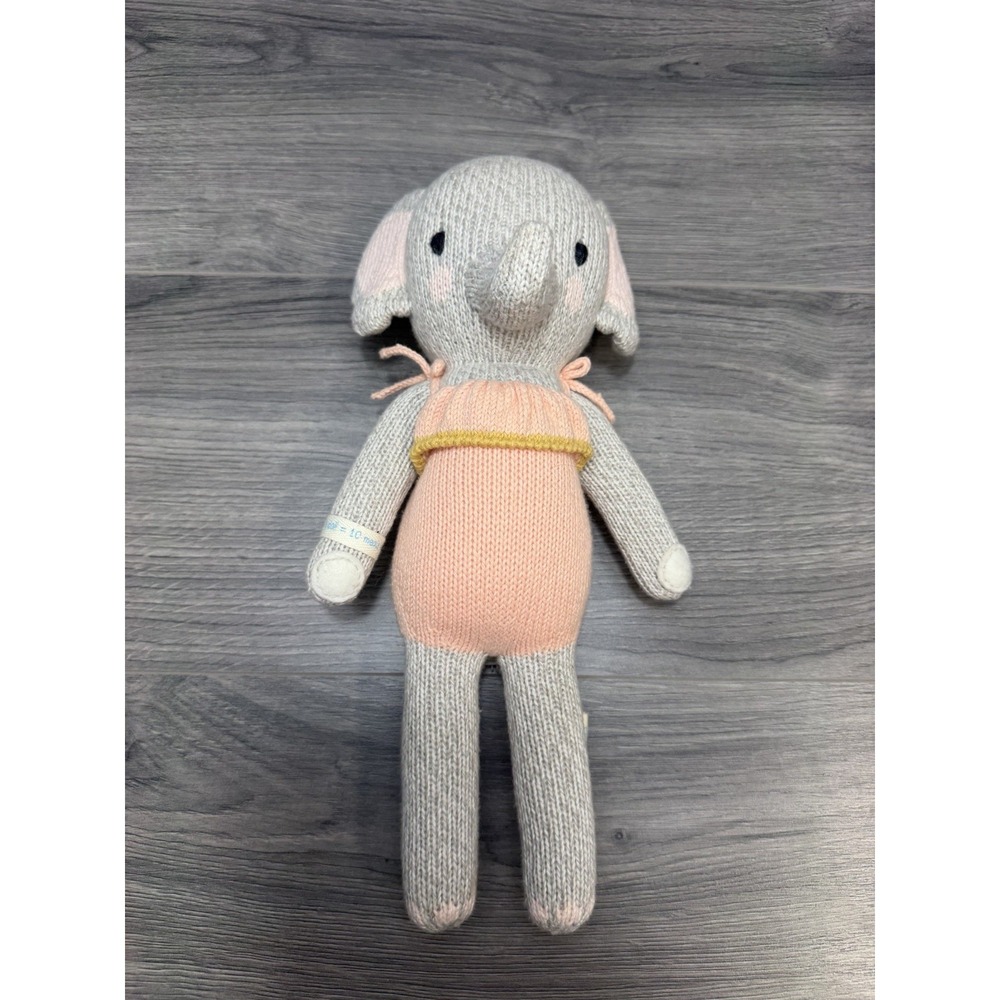 Cuddle + Kind 13" Eloise The Elephant Plush Toy Doll Stuffed Animal Adorable